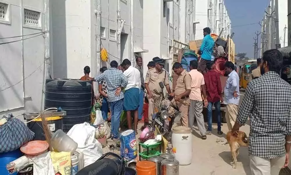 Illegal occupants of 2 BHK houses evicted