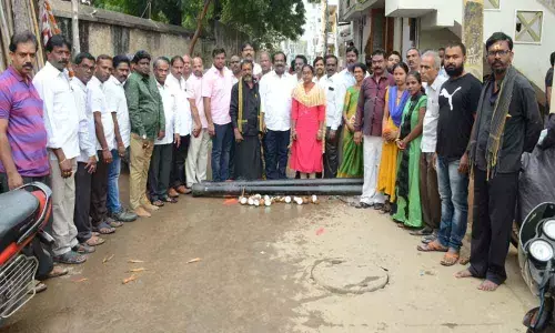 Water pipeline works begin in Kummari Basthi