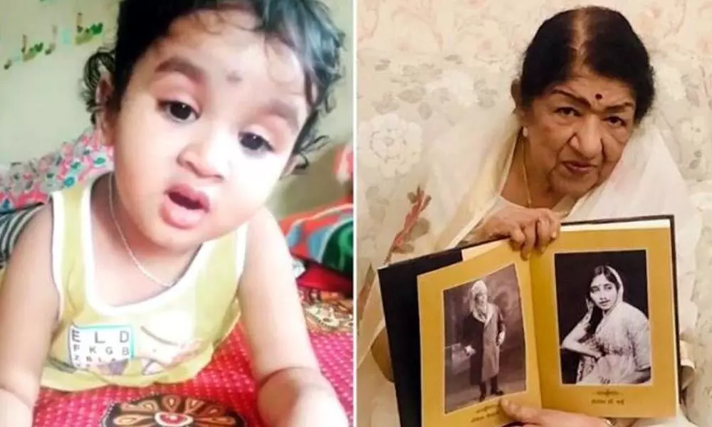 Lata Mangeshkars Lag Jaa Gale song sung by a toddler goes viral, Old video. Pure talent over social media