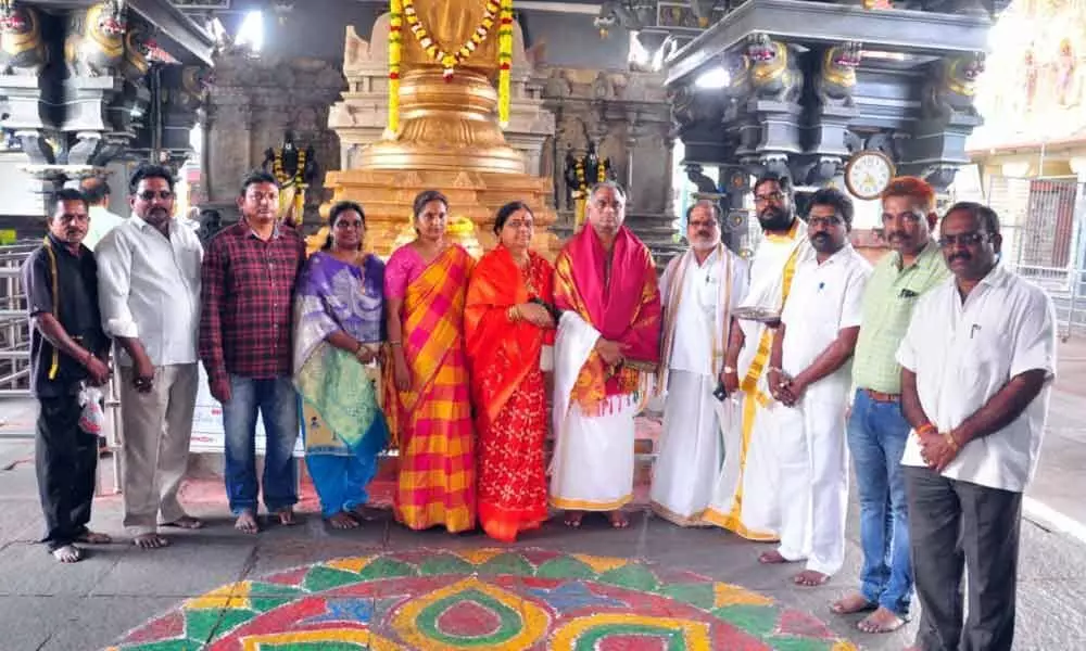 Bhadrachalam: Commissioner of Co-Operative Societies visits Lord Rama temple