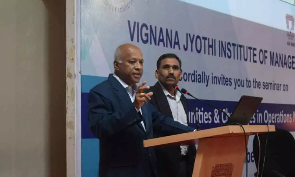 Hyderabad: Vignana Jyothi Institute of Management organized a seminar in Operations Management