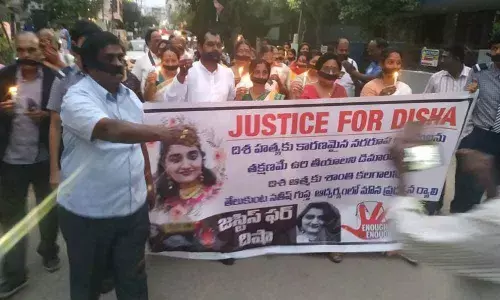 Secunderabad: Candlelight rally for Disha