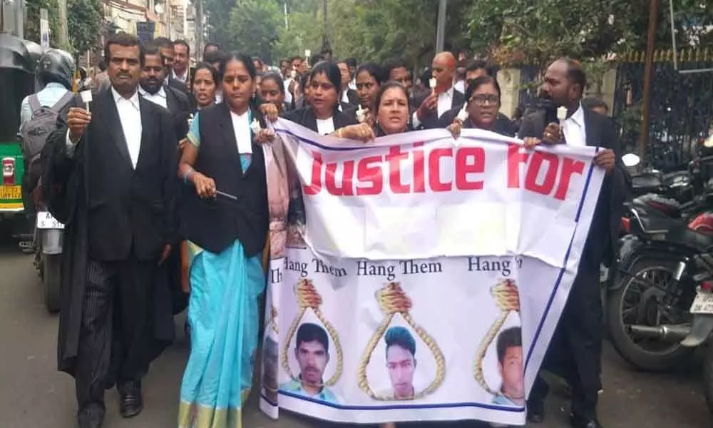 Nampally: Advocates demand justice for Disha