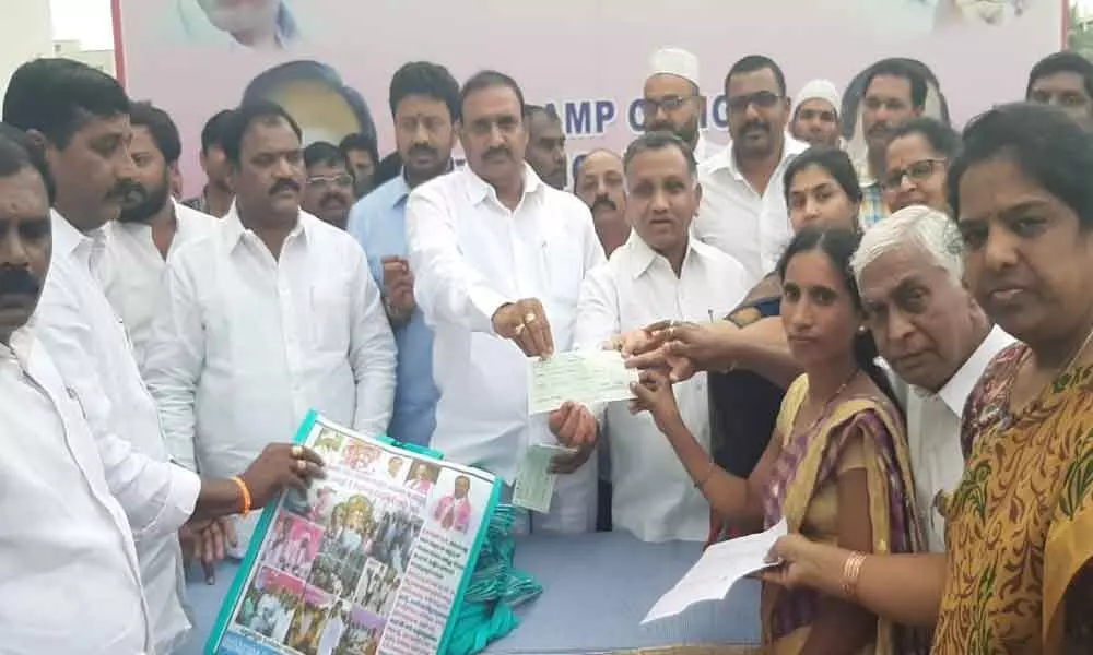Kalyana-Shaadi cheques distributed at Serilingampally constituency