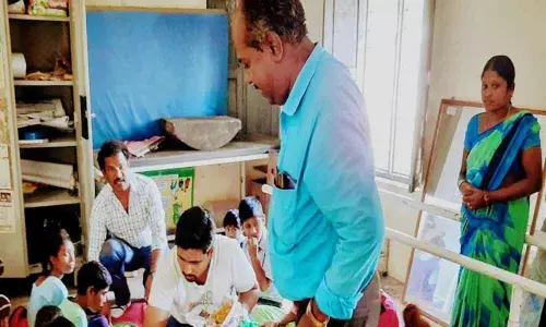 Annadanam at school for the disabled