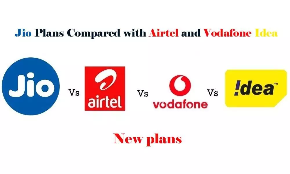 Jio Plans Compared with Airtel and Vodafone Idea