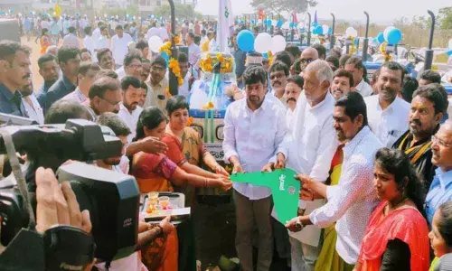 Mancherial: Subsidized tractors distributed to Government Whips