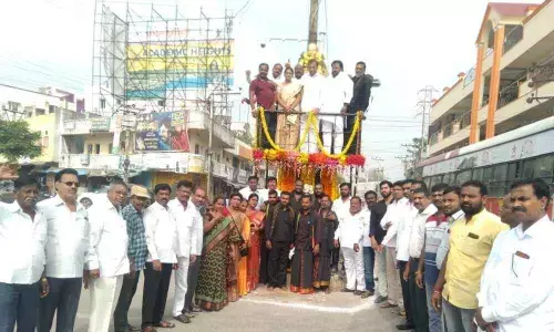 Saluting Father of Constitution in Malkajgiri
