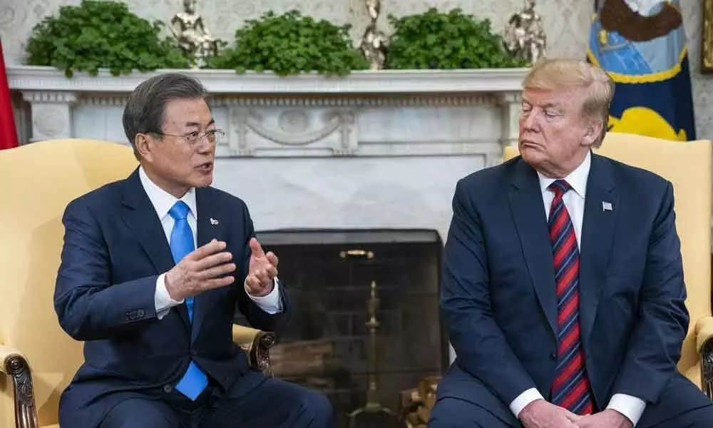 Moon, Trump agree to have dialogue with North Korea