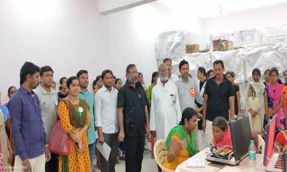 Vijayawada: Free eye check-up camp held for IIIT students