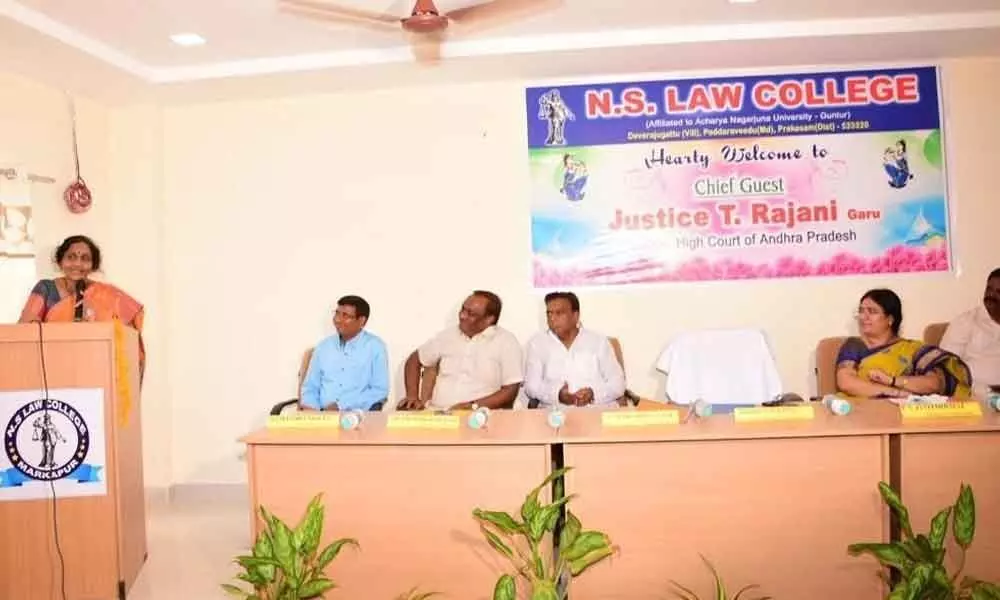 Markapuram: Make reading a habit, law students told Justice T Rajani