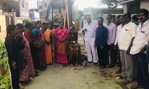 Water pipeline works inaugurated in Nagole division