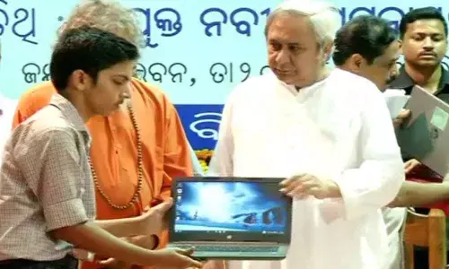 Laptop distributed to meritorious students: Odisha CM Naveen Patnaik