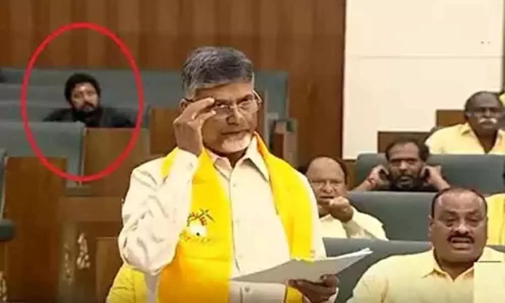 Vallabhaneni Vamsi sits along with TDP MLAs, in Assembly! Whats up?