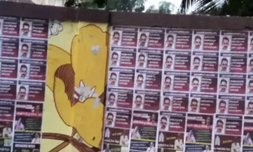 Students put up posters in campuses in defiance to APPSC Chairman