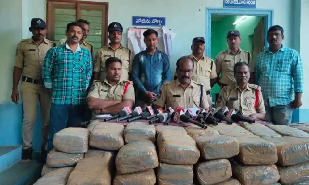 Khammam: Sathupalli police seize 215 kg dry ganja