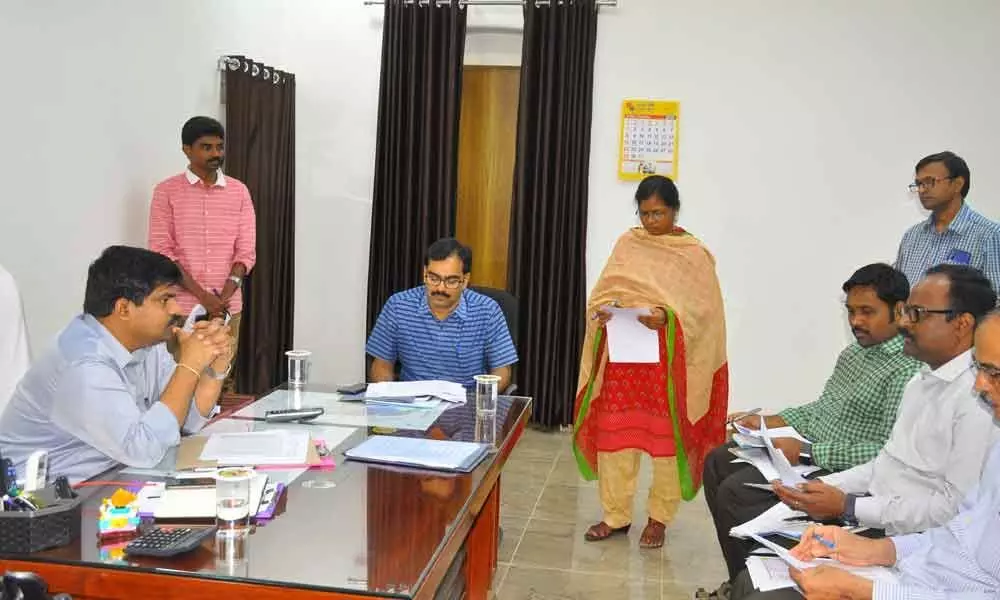 Expedite Navasakam data entry, officials told Collector R Muthyala Raju