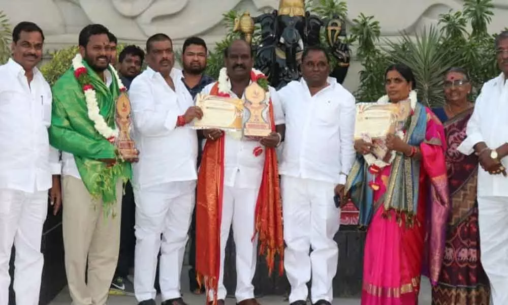 Award-winning sarpanches feted at Patancheru Constituency