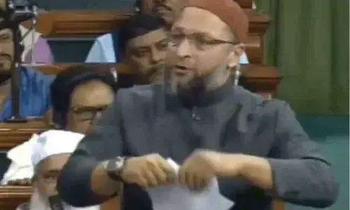 Asaduddin Owaisi tears copy of Citizenship bill in Lok Sabha amid heated debate