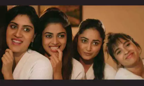 Four girls in an adult comedy