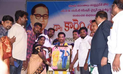 Vijayawada: Ex-SC/ST Commission chief Karem Shivaji feted