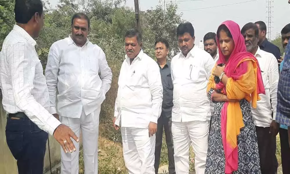 MLA Arekapudi Gandhi inspected Drainage works in Gachibowli division