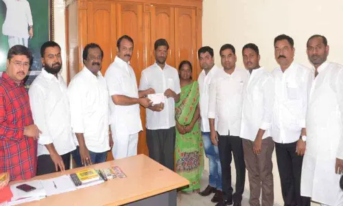 MLA Sudheer Reddy issued CMRF cheque presented in Lingojiguda division