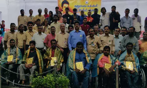 Patancheru: Wheelchairs distributed to govt hostel inmates