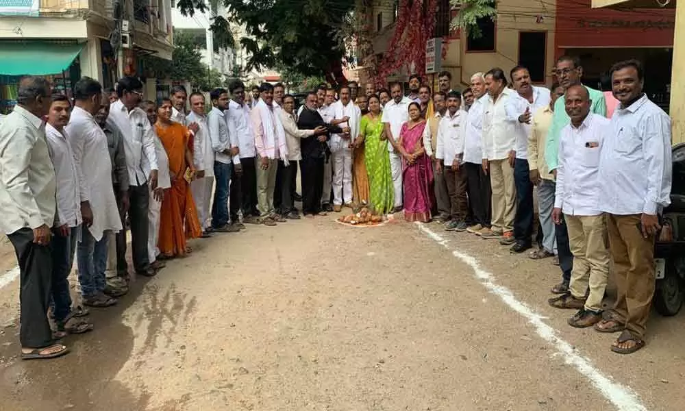 CC road works launched in AS Rao Nagar