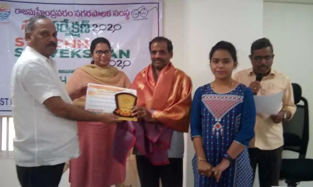 RMC felicitates sanitation workers: Additional Commissioner NVV Satyanarayana Rao