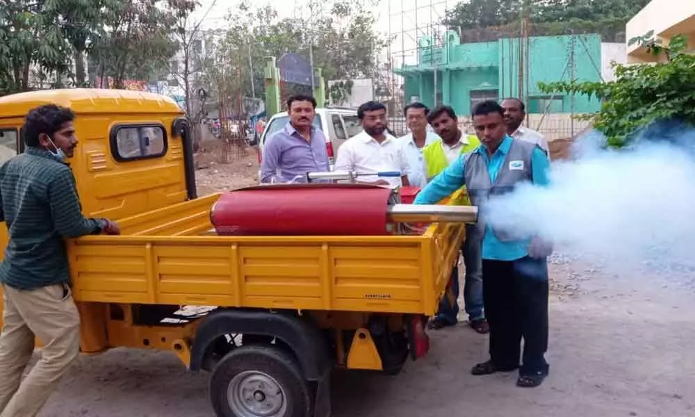 New fogging machine launched in Meerpet