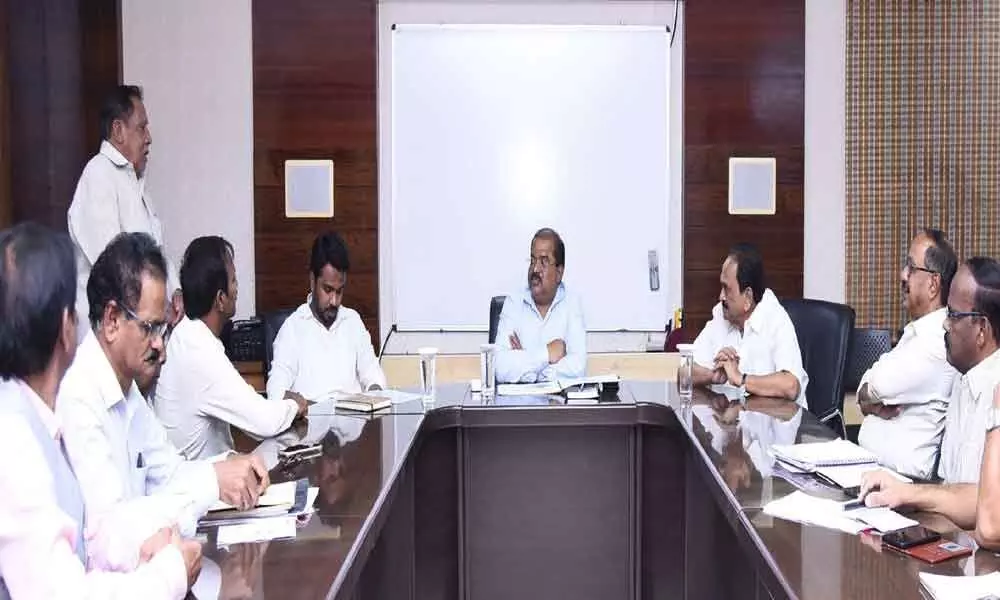Collector Mohammad Imtiaz holds meet on Gandhi Hill development in Vijayawada