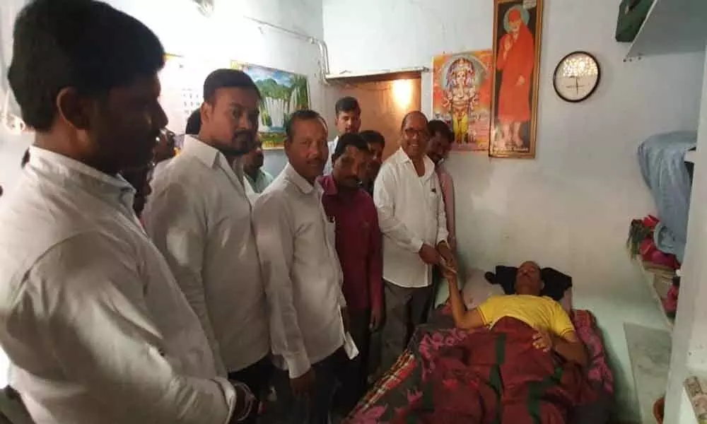 Corporator Dodla Venkatesh Gouds gesture to the sick in Yellammabanda