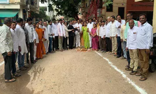 CC road works launched in AS Rao Nagar