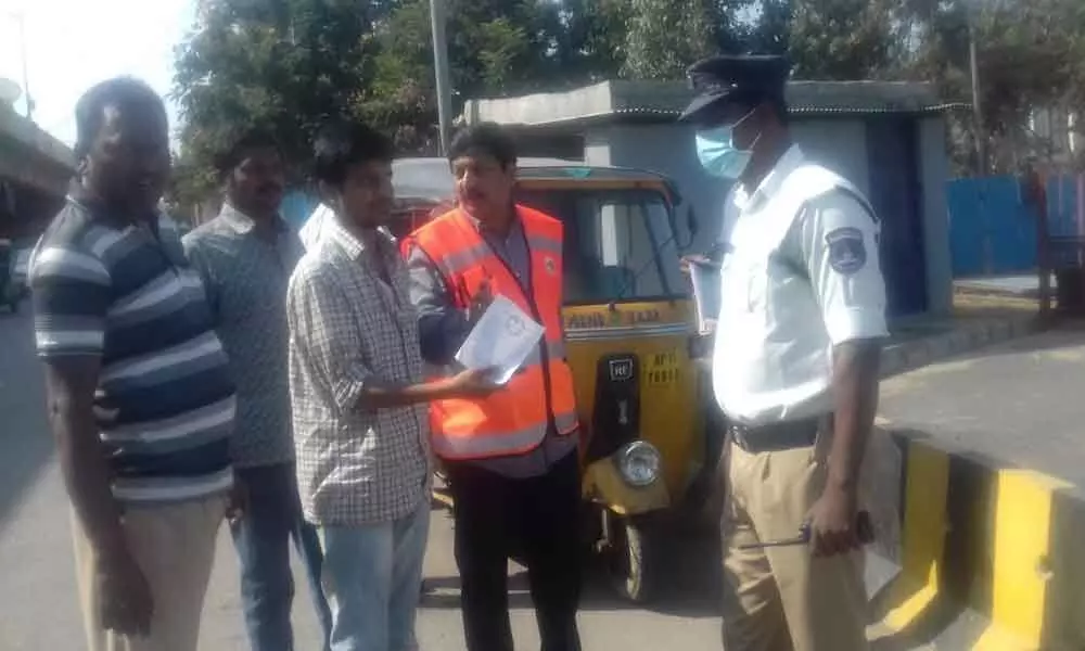 Man fined 200 for spitting on road in Madhapur