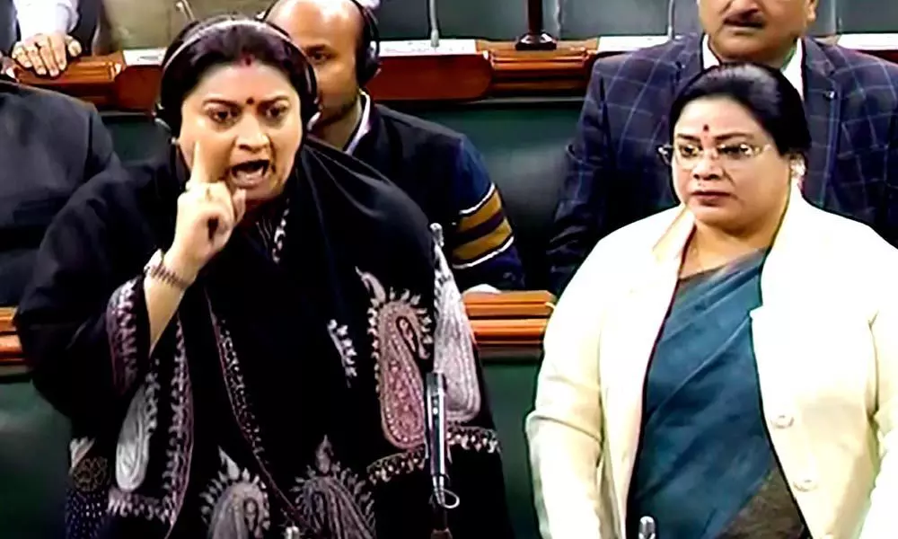 Minister Smriti Irani claimed; No, Rahul Gandhi did not say women should be raped, In Parliament