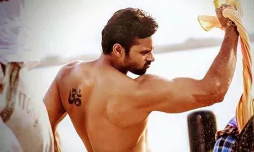 Sai Dharam Tej flexes his muscles