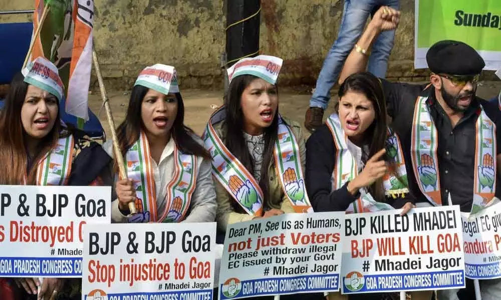 Mhadei row: Goa Congress protests in city