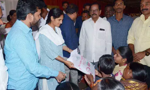 Clothes distributed to Christians at Goulikar function hall