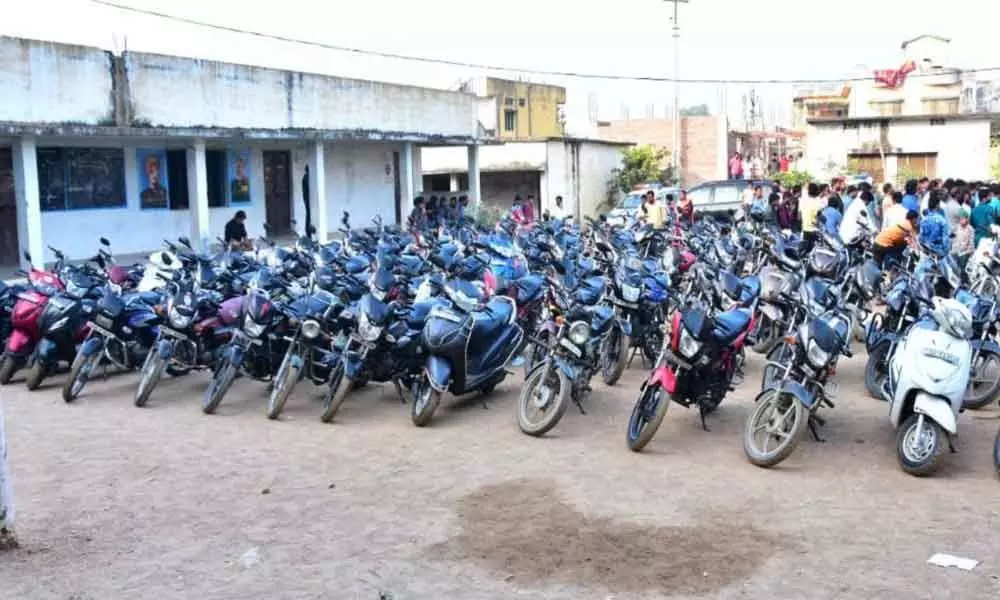 Nirmal: 100 two-wheelers seized during cordon search