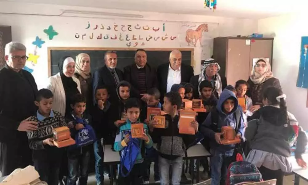 India donates solar-powered lamps to marginalised Palestinian children