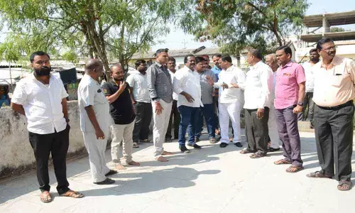 Corporator Mudraboina Srinivas Rao holds Basti Darshan at Sairam Nagar colony in Lingojiguda division