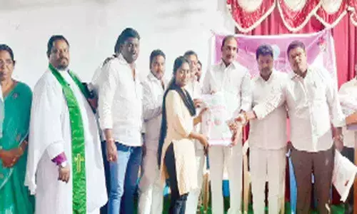 Christmas gifts presented at Rayadurgam Church