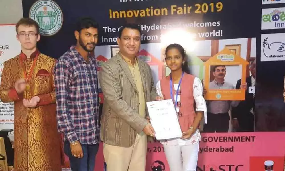 Godavarikhani: Krishnaveni Talent School student wins bronze medal