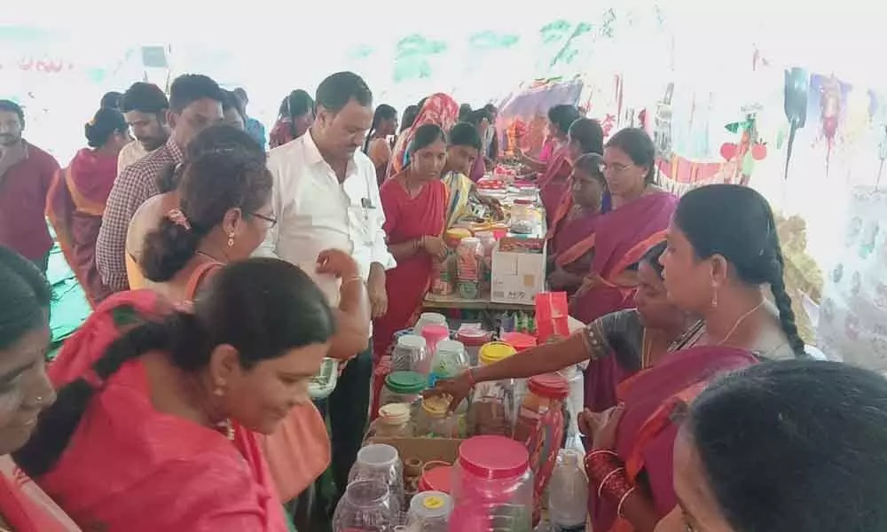 Bal Mela programme held at an anganwadi centre in Rudraram village