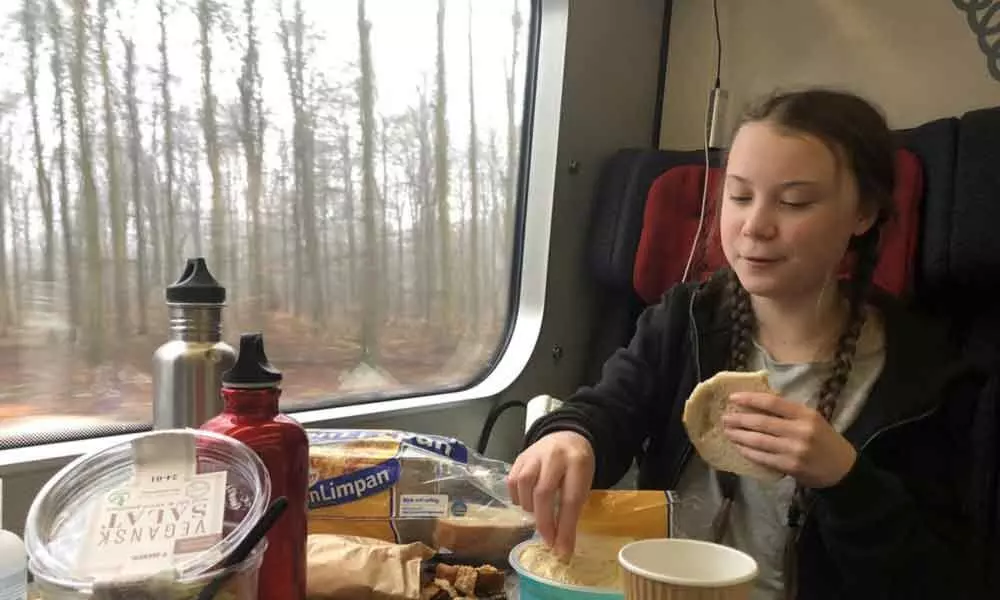 Thunberg wades into a controversy over train travel