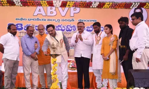 Warangal: Scores of students attend 38th ABVP State Maha Sabha