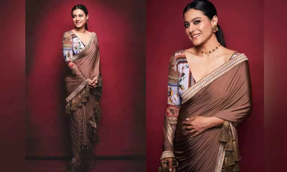 Kajol is a sight to behold as she donnes gorgeous in a Coco Label Saree