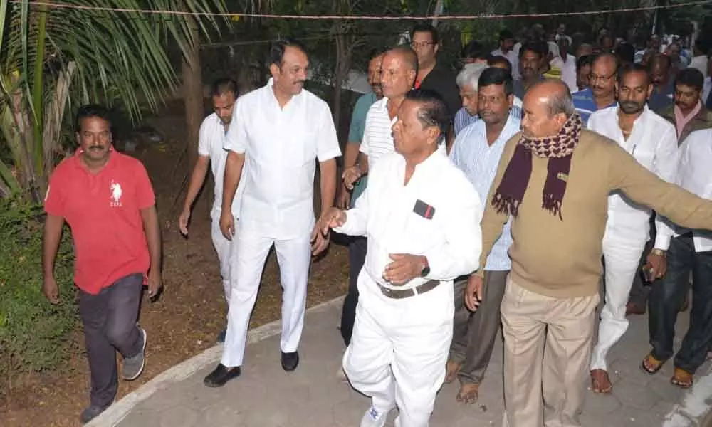 MLA Devireddy Sudheer Reddy visits Ganesh Nagar Park in LB Nagar constituency