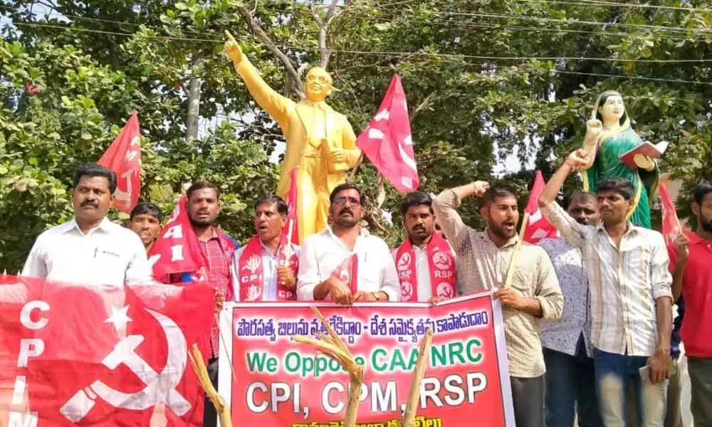 Oppose Citizenship Amendment Act which creates rift between Hindus, Muslims: Left parties in Kamareddy